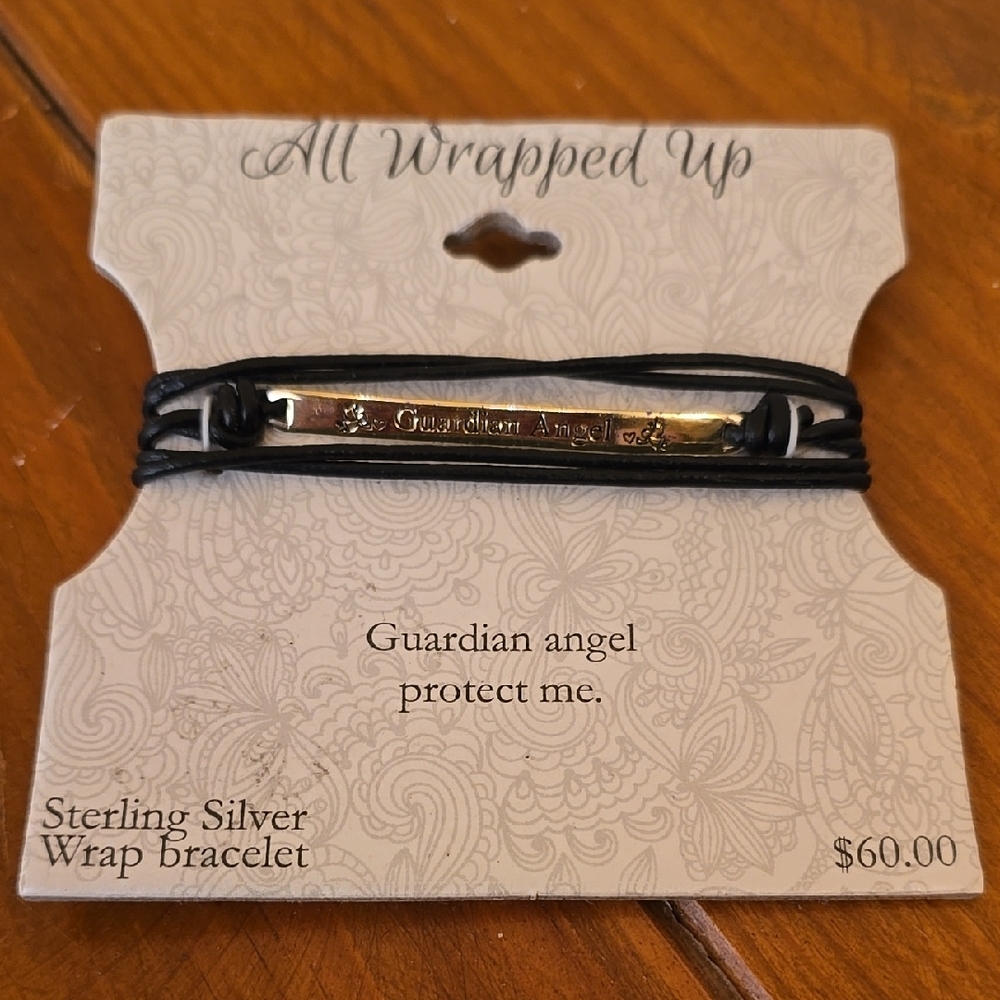 NEW Sterling Silver Guardian Angel Wrap Bracelet